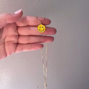 Smiley Necklace Blue